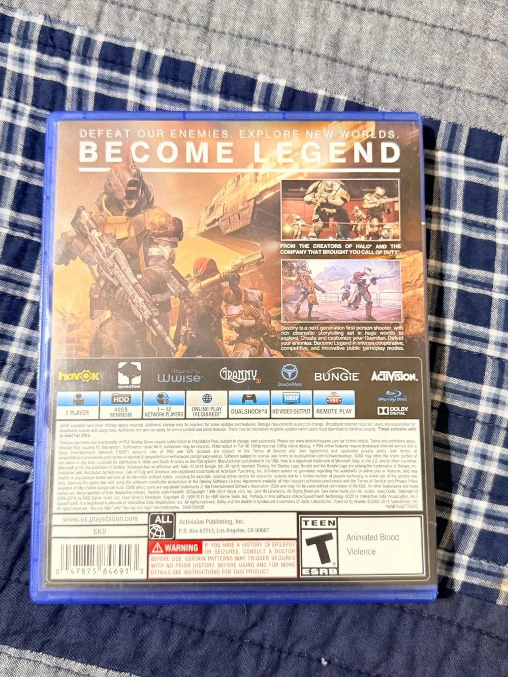 Destiny Video Game (Blue Case)